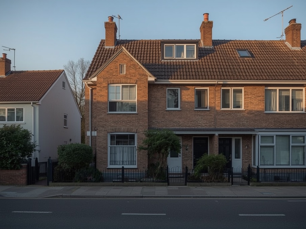 jaren-30-woning in Hoorn met antraciet grijze kunststof kozijnen en bruine bakstenen gevel