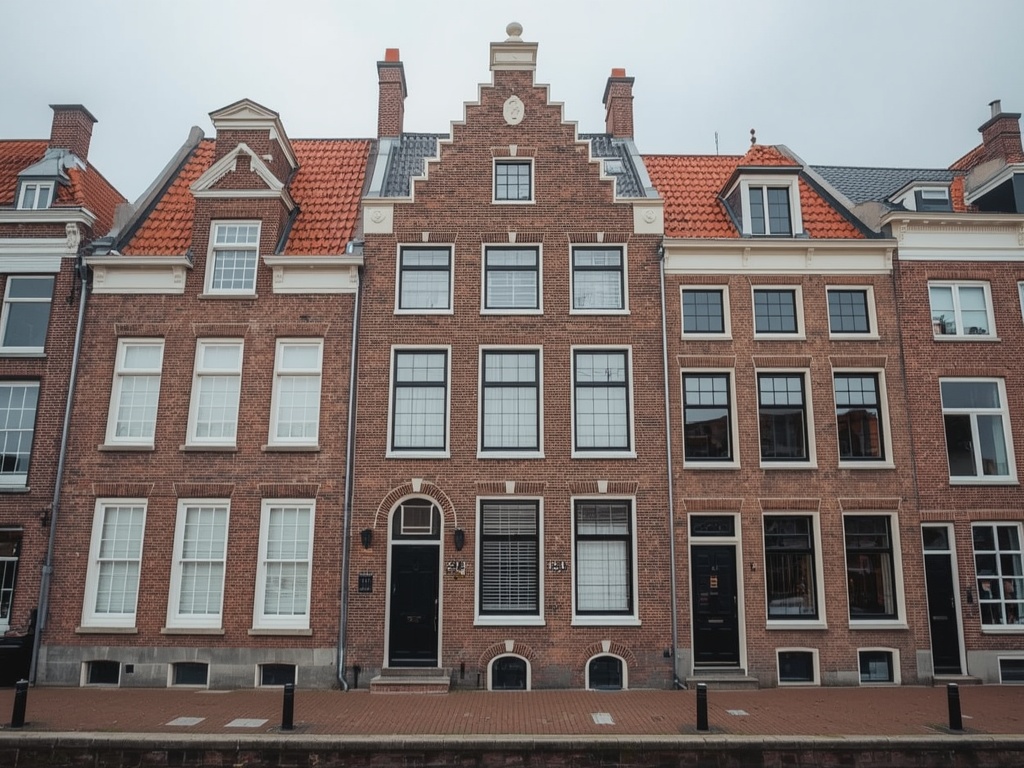 historisch pand aan de haven in Hoorn met witte kunststof kozijnen aan de voorgevel