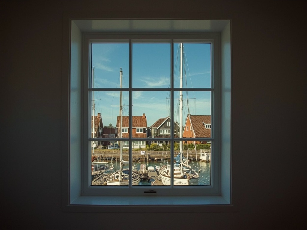 Licht interieur in Hem met uitzicht door een groot kunststof raamkozijn naar de landelijke omgeving